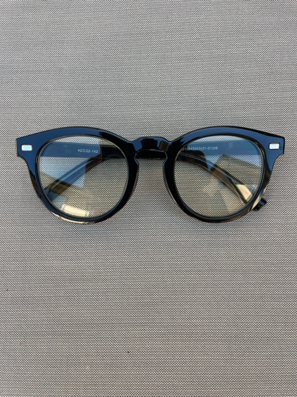 Round Black Acetate Glasses - Classic Bold Frame
